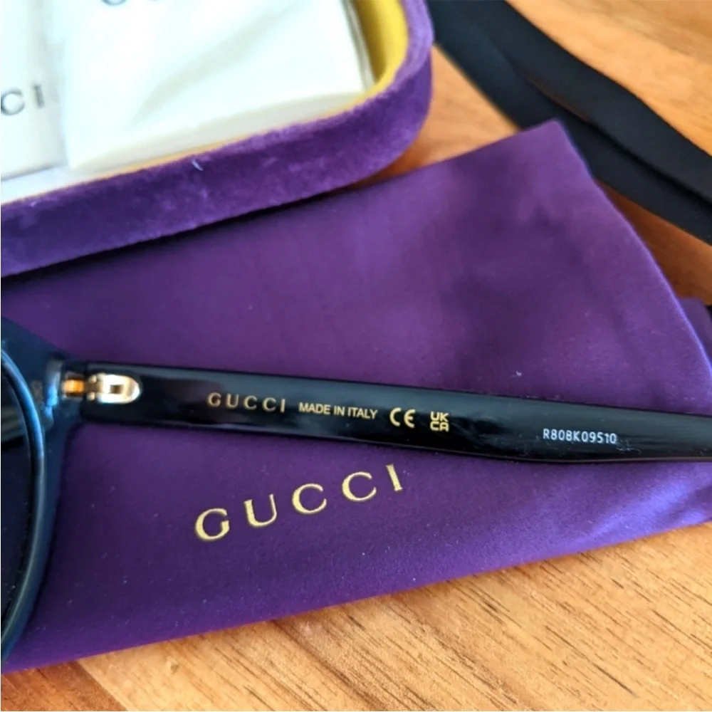 NWT Gucci Black Sunglasses - Picture 7 of 9